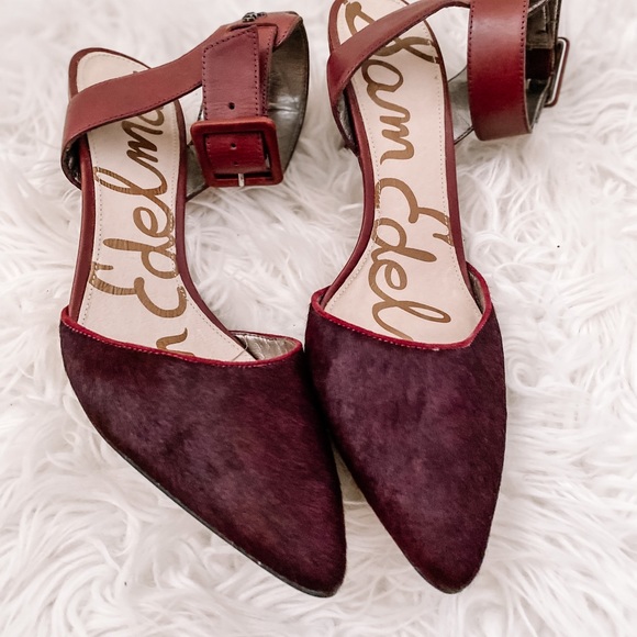 Sam Edelman calf hair ankle pumps SZ 7.5 - Picture 5 of 9